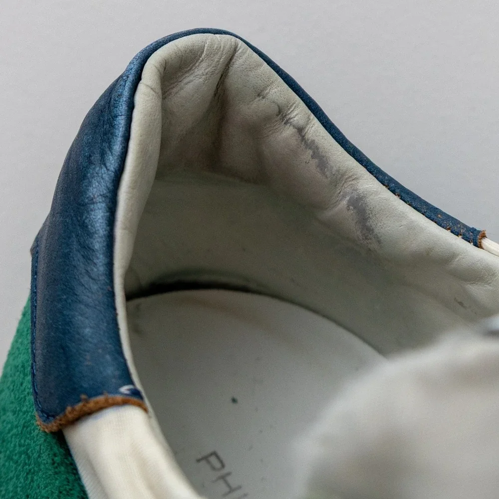 Philippe Model Tropez Tzlu‎ W111 White-Green Canvas Suede